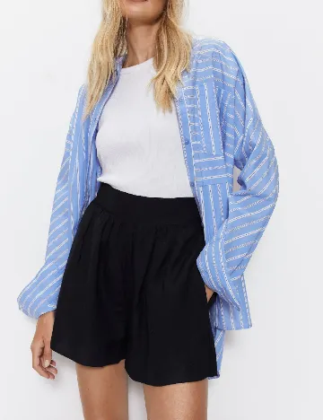 Pantaloni scurti WAREHOUSE, negru