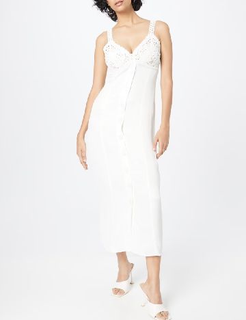 Rochie medie WAREHOUSE, alb
