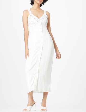 Rochie medie WAREHOUSE, alb