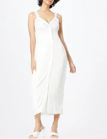 Rochie medie WAREHOUSE, alb
