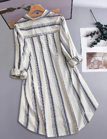 Rochie scurta SHEIN CURVE, alb/albastru