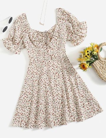 Rochie scurta SHEIN, floral print