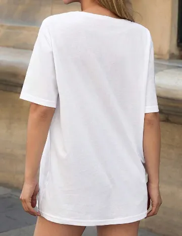Tricou Oversize SHEIN, alb