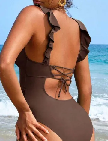 Costum de baie SHEIN, maro