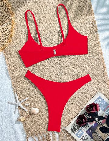 Costum de baie SHEIN, rosu