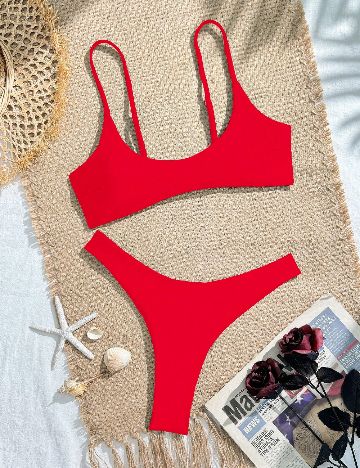 Costum de baie SHEIN, rosu