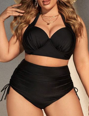 Chilot de  baie SHEIN CURVE, negru