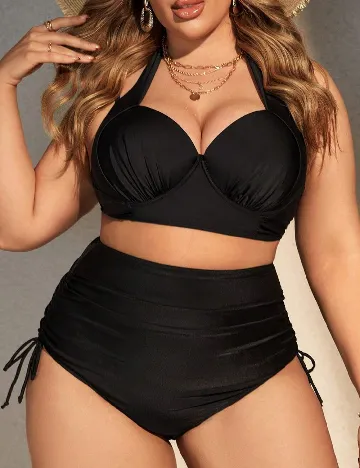 Chilot de  baie SHEIN CURVE, negru