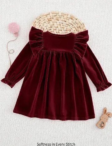 Rochie Cozy Pixies, visiniu