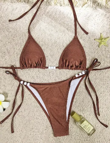 Costum de baie SHEIN, maro