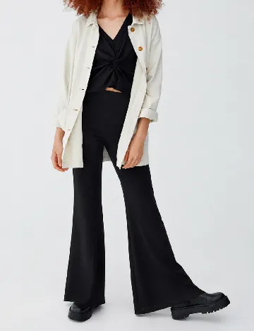 Pantaloni Pull&Bear, negru