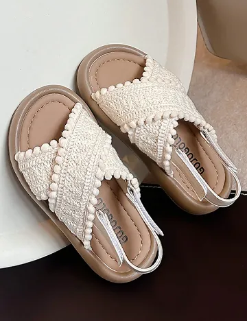 Sandale Shein Kids, crem
