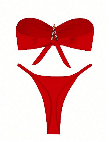 Costum de baie SHEIN, rosu