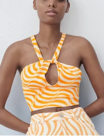 Top Zara, portocaliu