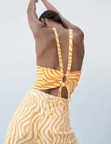 Top Zara, portocaliu