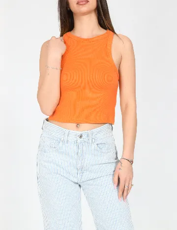 Top Bershka, portocaliu