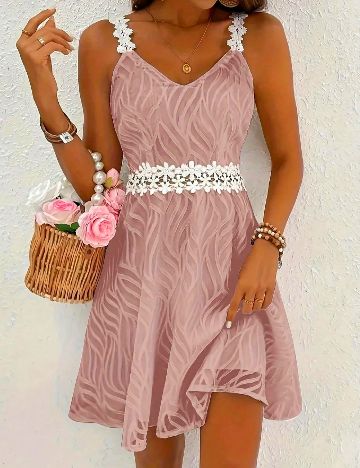 Rochie scurta SHEIN, roz