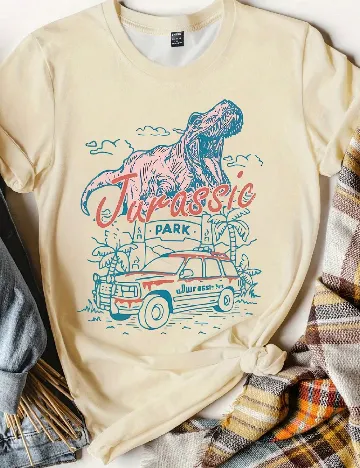 Tricou SHEIN, crem