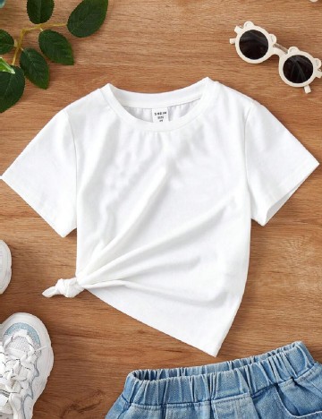 Tricou Shein Kids, alb