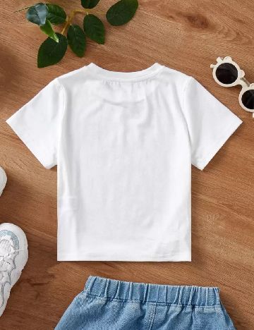 Tricou Shein Kids, alb