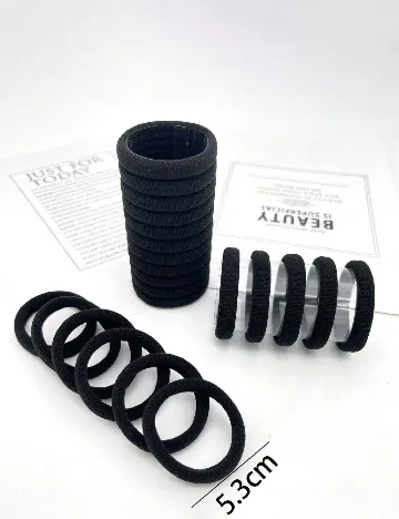 Set elastice de par, 50 bucati SHEIN, negru