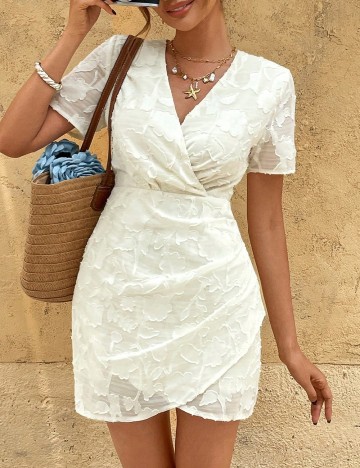 Rochie scurta SHEIN, ecru