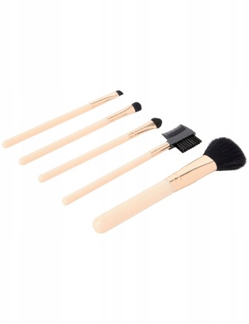 Set pensule de machiaj 5 bucati Eleganza, crem