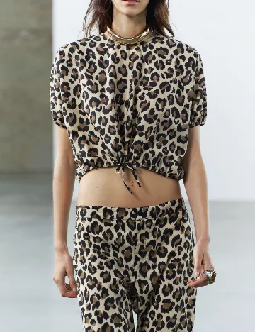 Top Zara, animal print
