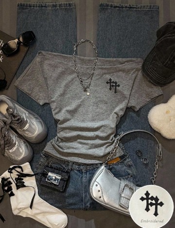 Top SHEIN, gri