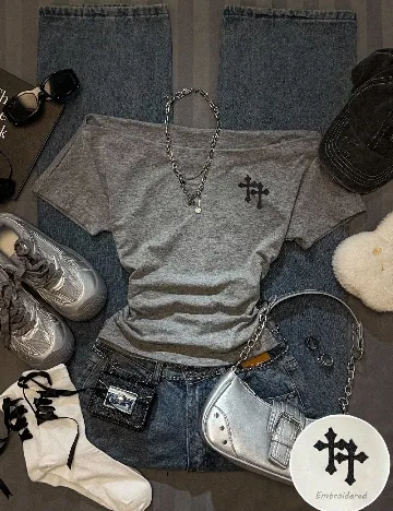 Top SHEIN, gri