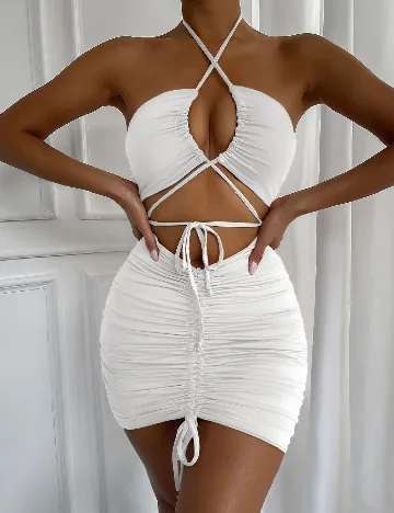 Rochie scurta SHEIN, alb