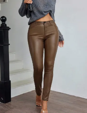 Pantaloni SHEIN, maro