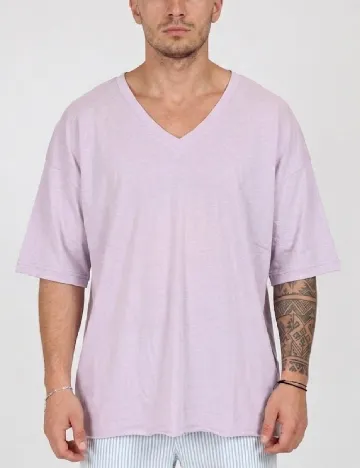 Tricou Oversize Pull&Bear, mov