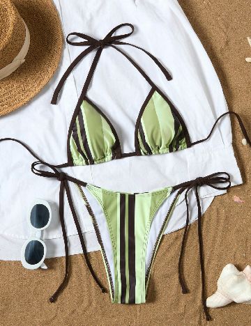 Costum de baie SHEIN, verde
