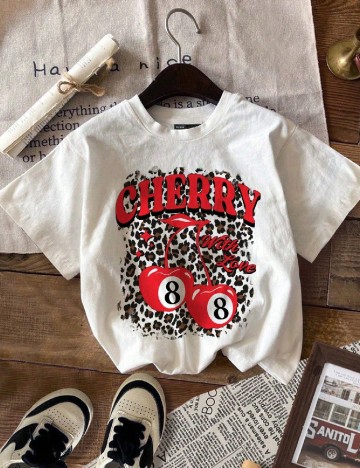 Tricou Shein Kids, alb