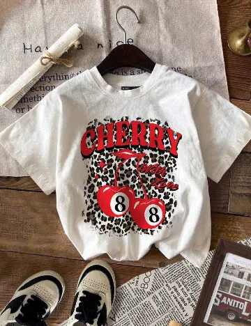 Tricou Shein Kids, alb