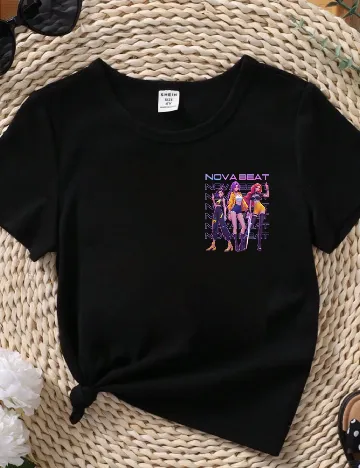 Tricou Shein Kids, negru