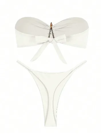 Costum de baie SHEIN, alb
