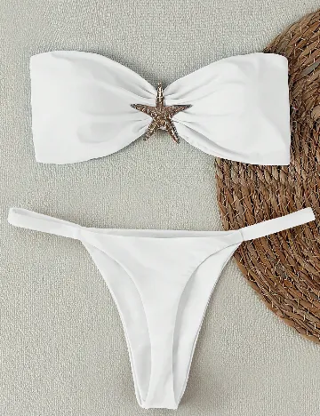 Costum de baie SHEIN, alb