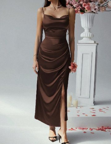 Rochie medie SHEIN, maro