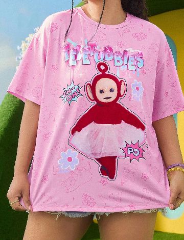 Tricou SHEIN CURVE, roz