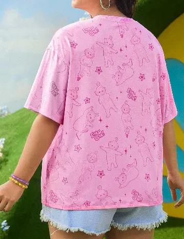 Tricou SHEIN CURVE, roz