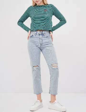 Bluza Pull&Bear, verde