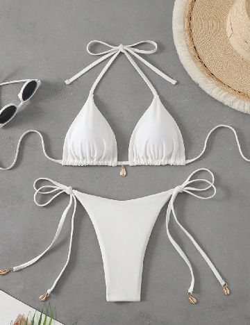 Costum de baie SHEIN, alb