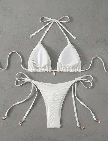 Costum de baie SHEIN, alb