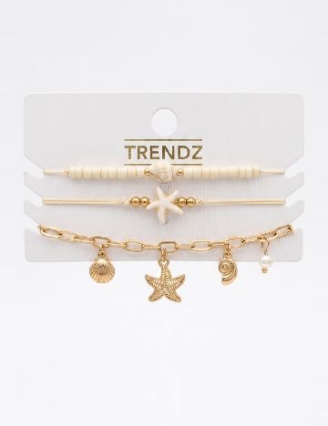 Set Bratari 3 bucati Trendz, alb