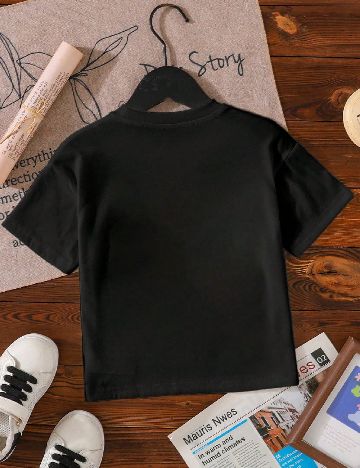Tricou Shein Kids, negru
