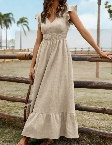 Rochie lunga SHEIN, maro deschis