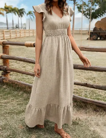 Rochie lunga SHEIN, maro deschis