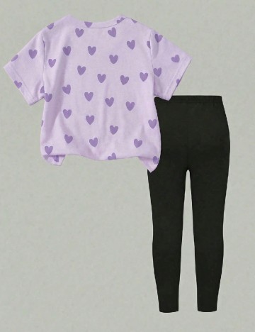 Compleu Shein Kids, negru/mov